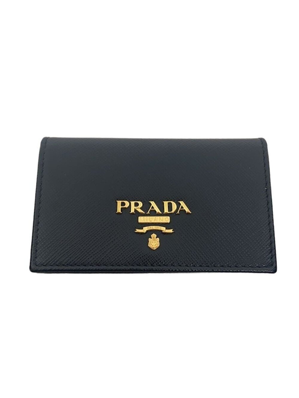 Prada Card Case Wallet Black Business H